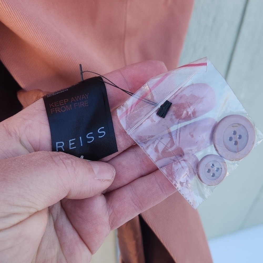 Reiss Elevated Polished Preppy Chic Euro Capsule Old Money Trench Coat Xsmall - Picture 8 of 10